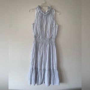 ‘Just Taylor’ Blue and White Pinstripe Dress
